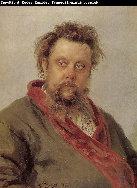 Ilia Efimovich Repin Mussorgsky portrait